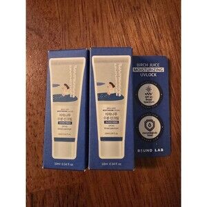 2PCS ROUND LAB Birch Juice Moisturizing Sun Cream 45 SPF 10ml each Travel size